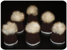 Eierwärmer mit Webpelzbommel